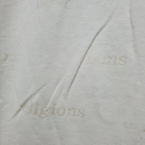 HTF NEW ADVISORY BOARD CRYSTALS Abc Crew Neck Long Sleeve Glitter-Print Tshirt - Picture 15 of 16